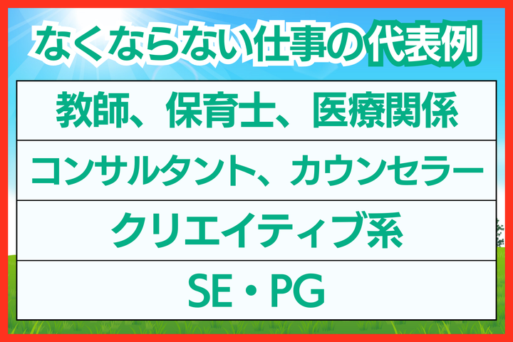 AIでなくならない仕事