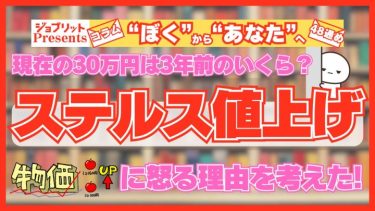 現在の30万円は3年前の26万円以下!?“ステルス値上げ”に怒る理由を考えた！